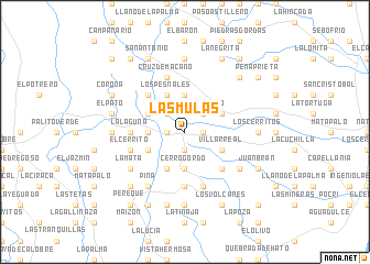 map of Las Mulas