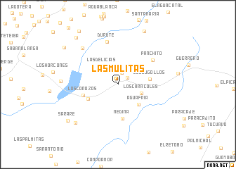 map of Las Mulitas