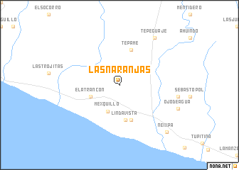 map of Las Naranjas