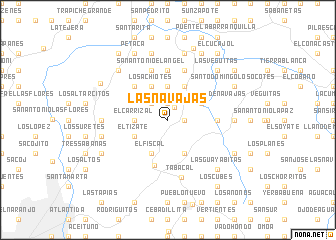 map of Las Navajas