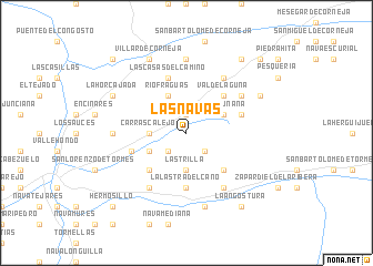 map of Las Navas