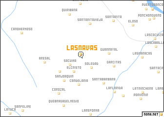 map of Las Navas