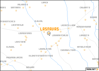 map of Las Navas