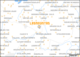 map of Las Negritas