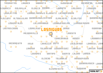 map of Las Niguas