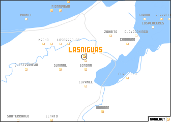 map of Las Niguas