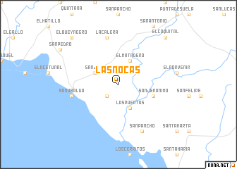 map of Las Ñocas