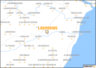 map of Las Norias