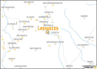 map of Las Nueces