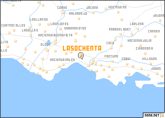 map of Las Ochenta