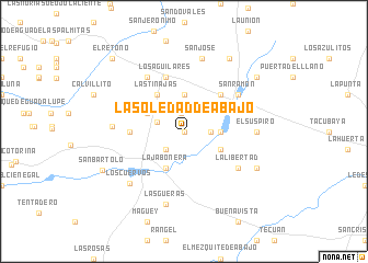 map of La Soledad de Abajo