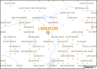 map of Las Oricas