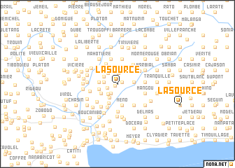 map of La Source