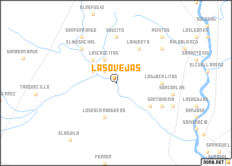 map of Las Ovejas