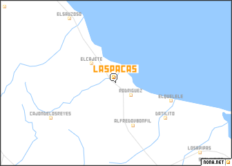 map of Las Pacas