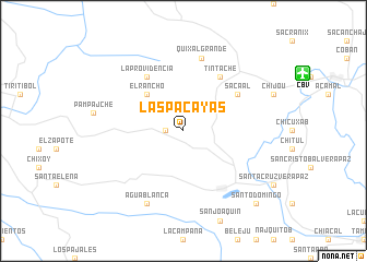 map of Las Pacayas