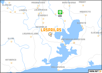 map of Las Pailas