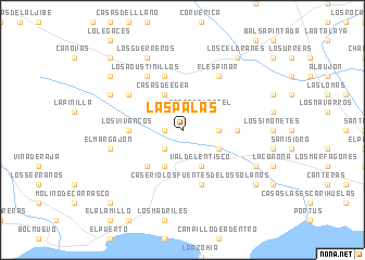map of Las Palas
