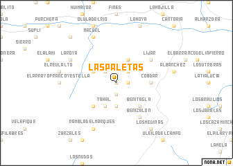 map of Las Paletas