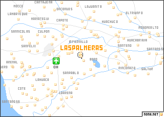 map of Las Palmeras