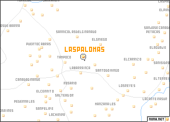 map of Las Palomas