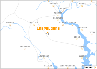 map of Las Palomas