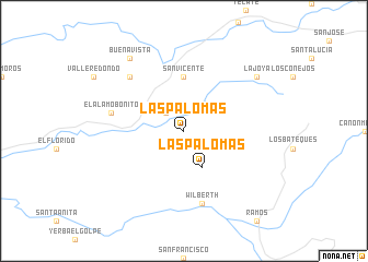 map of Las Palomas