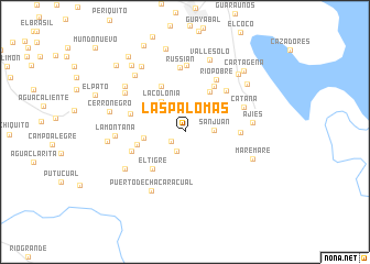 map of Las Palomas