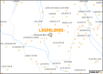 map of Las Palomas