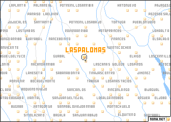 map of Las Palomas