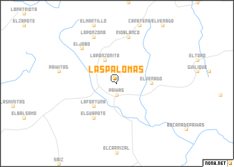 map of Las Palomas