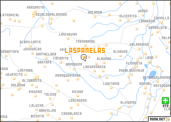 map of Las Panelas
