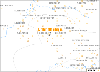 map of Las Paredes