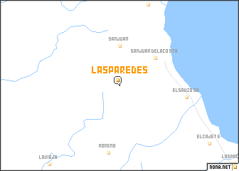 map of Las Paredes