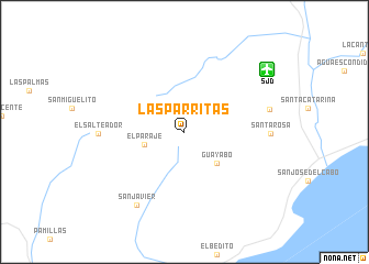 map of Las Parritas