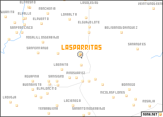 map of Las Parritas