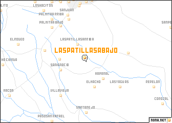 map of Las Patillas Abajo