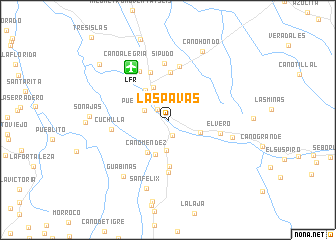 map of Las Pavas