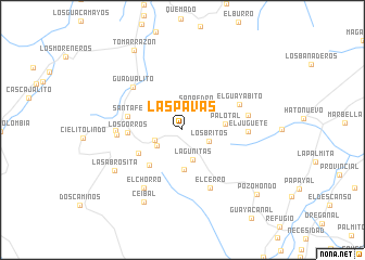 map of Las Pavas