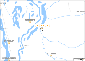 map of Las Pavas