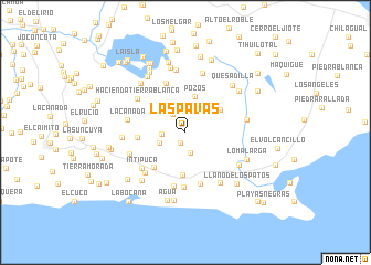 map of Las Pavas