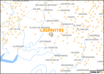 map of Las Pavitas