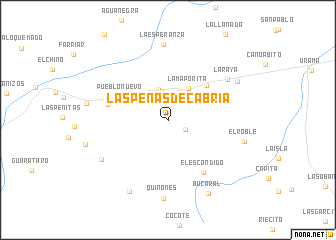 map of Las Peñas de Cabria