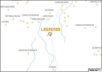 map of Las Peñas