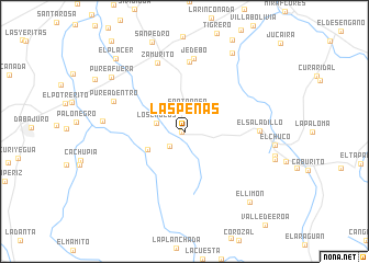 map of Las Peñas