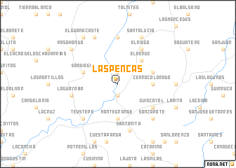 map of Las Pencas