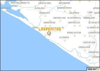 map of Las Peñitas