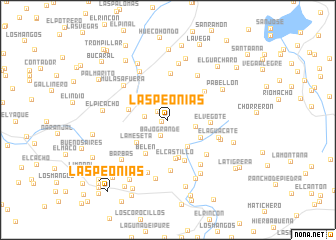 map of Las Peonias