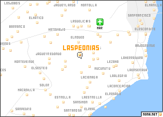 map of Las Peonías