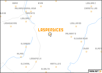 map of Las Perdices